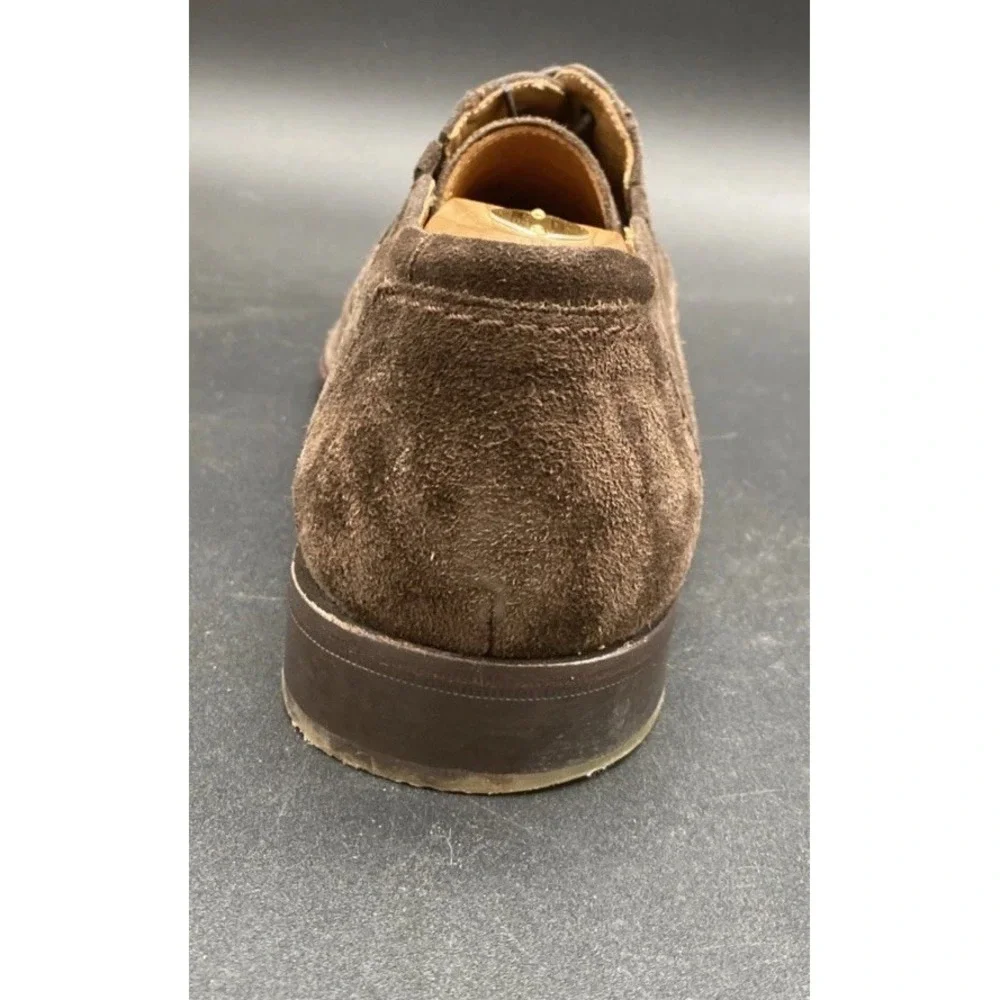 Mezlan Rusty Dark Brown Suede Leather  Oxford Dress Shoes Size 10 Damage Box Inc